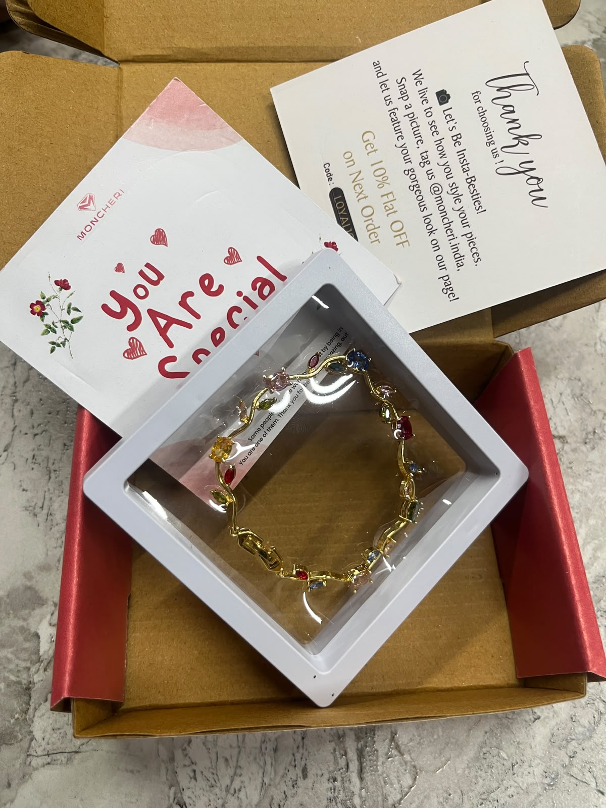 Multicolor Floral Vine Bracelet | Premium Anti Tarnish Jewelry